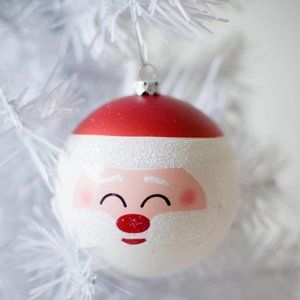 Christmas Ornaments Santa 16pc Shatterprof